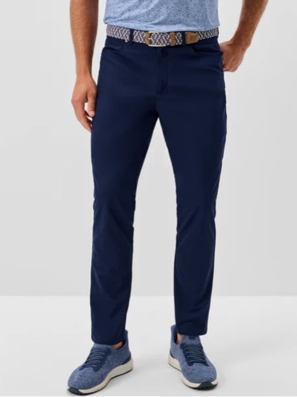 Johnnie-O Momentum Stretch Knit Performance Pant Navy Blue Size 40x32 Golf Prep